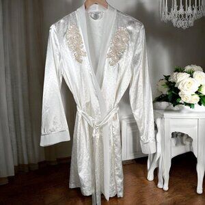 Linea Donatella Size S/M White Robe Embellished Wedding Bridal